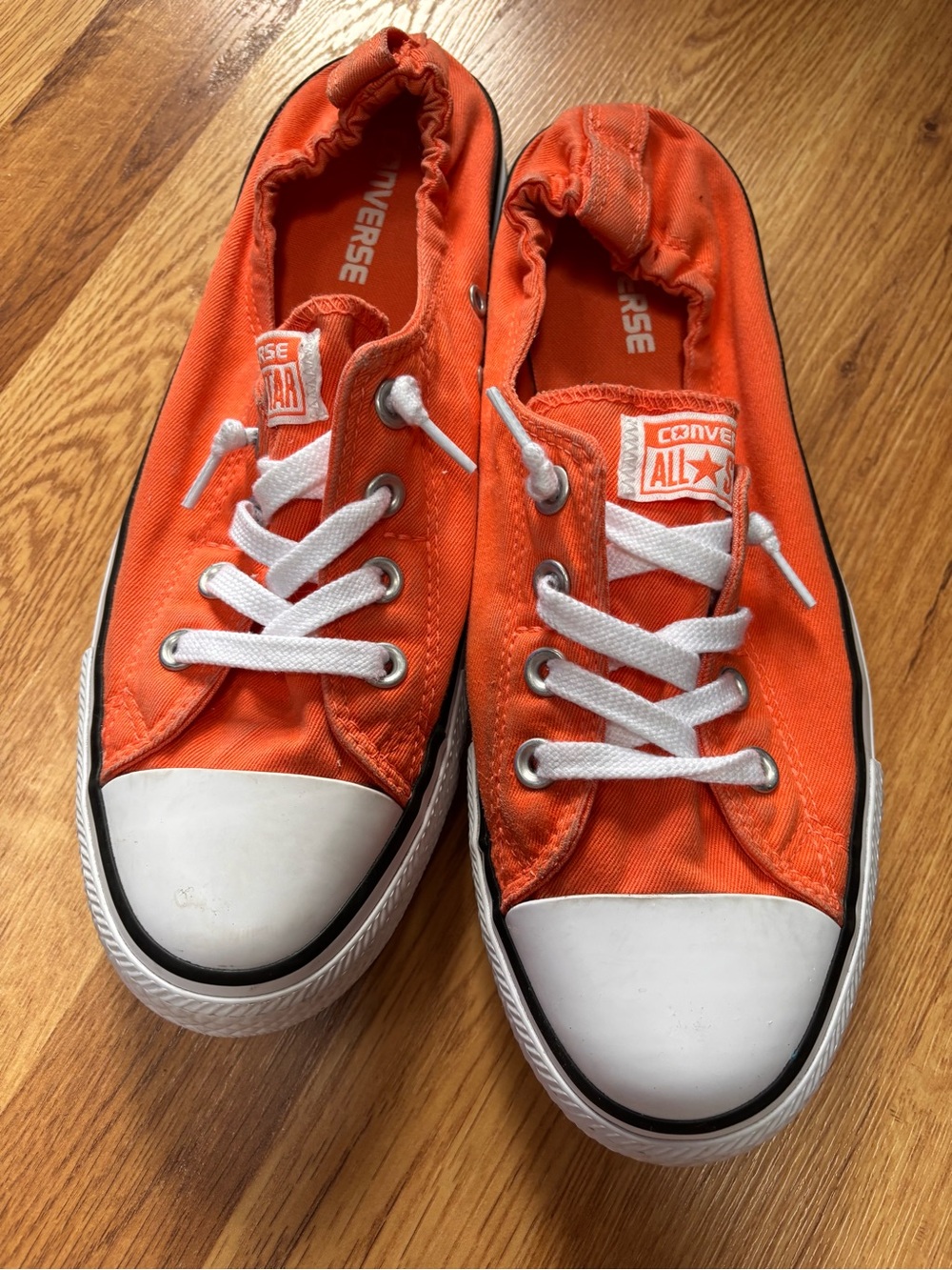 Converse Chuck Taylor All Star Canvas Slip On Orange Women’s Size 10 - Picture 7 of 9